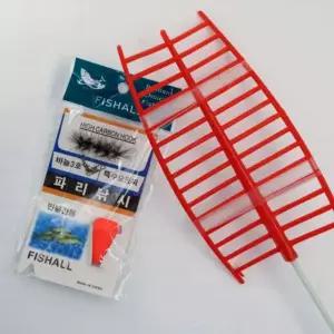 간편장착 파리낚시세트 견지대 낚시줄 찌 바늘 풀세트 Vfe1+7whi