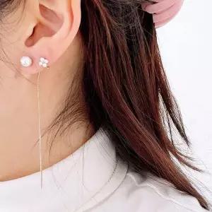 [골드스마일]드롭귀걸이 한줄 진주귀걸이 데일리