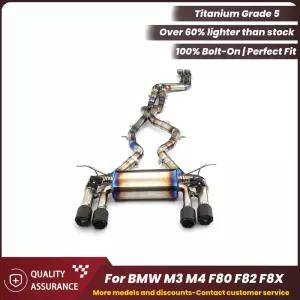BMW M3 M4 F80 F82 F8X용 ECCF 발브트로닉 티타늄 캣백 배기 시스템 공격적인 배기음 성능 업그레이드
