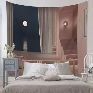 풍경 장식 배경천 촬영소품 창문 가리개 가림막 인테리어 패브릭 포스터 wKA3+2BPV