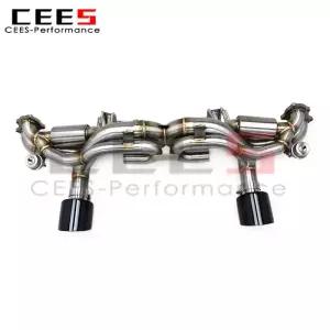 Cees 밸브 캣백 배기 파이프 포르쉐 718 카이맨 GT4 4.0L 2024 SS304 스테인레스 스틸 튜닝 자동차 탈출