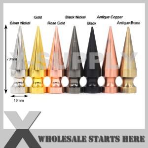 19x70mm 대형 트리 스크류 백 스파이크 스터드  초커 가죽 공예용  강아지 목걸이  벨트  재킷  청바지  신