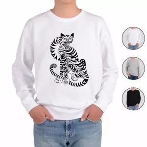 맨투맨 전색상 몸통이 긴 호랑이 프린트셔츠 izB4+8Rpg