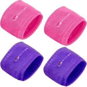 게이가 댄스 슈즈 무릎 보호 운동화 위에서 부드러운 바닥에서 춤추는 양말 커버(2켤레 로즈 레드 퍼플)