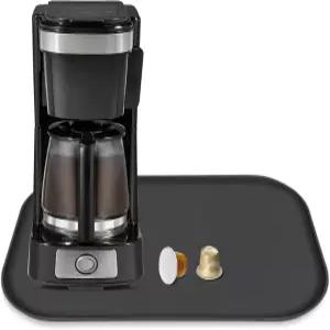 TOHONFOO 실리콘 커피 메이커 매트 17.4인치 x 10.6인치 조리대용 헤비 듀티 트레이 장착이 가능한 머신