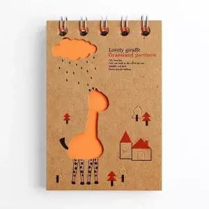 [셀러에이드]기린 일러스트 미니 노트 휴대용 수첩 단어장 소형 메모장