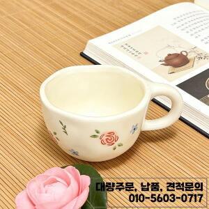 세라믹 컵 커피 차 전용 일본식 꽃무늬 커플용 가정용