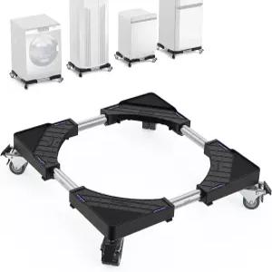 미니 냉장고 스탠드 4개의 잠금식 트윈 휠 세탁기 베이스 조절 가능 가구 유니버설 휴대용 건조기 세탁