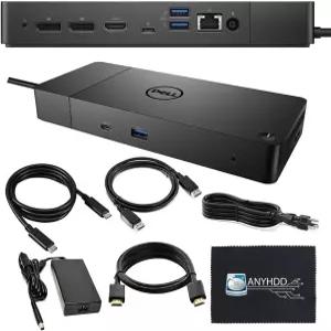 130W 전원 어댑터 HDMI 케이블 디스플레이포트 USB-C 마이크로파이버 천 포함 Dell WD19 도킹 스테이션