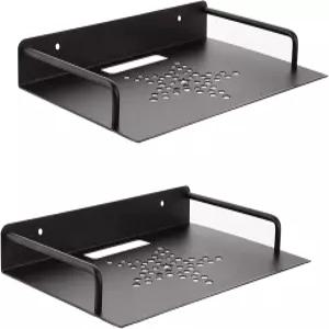 STARVAST 2팩 부유식 벽걸이 선반 TV 아래 10인치 x 8인치 프로젝터 라우터 모뎀 케이블 박스 게임 콘솔 및
