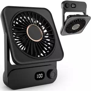 마그네틱 크루즈 데스크 미니 선풍기 4000mAh 초슬림 여행용 충전식 0-100 속도 270 조절 가능한 기내용