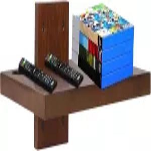 플로팅 프로젝터 월 마운트 TV 선반 아래에 나무 벽 PS5 DVD 플레이어 게임 콘솔 케이블 박스 1티어 월넛