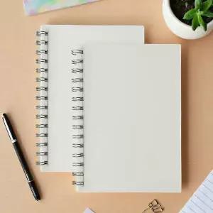 스프링 무선 노트 투명 커버 심플 세트 A5 80매 기본형