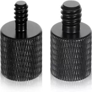 Xthrotsenk 2pcs 1/4에서 3/8 3/8에서 1/4 카메라 삼각대 어댑터 나사 수컷에서 암컷 세트 모니터 마이크