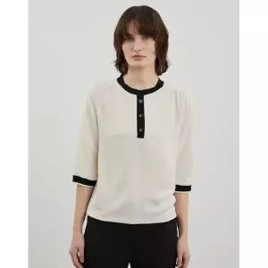 올리비아로렌 차이나 니트패치 블라우스___VOCAL4M3221