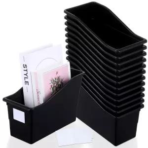 교실 도서관 사무실 데스크톱 정리함 책장 분류 블랙 라벨이 부착된 대형 책꽂이 내구성 있는 잡지 파일