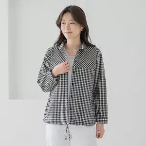 [마담4060]엄마옷 마담4060 체크오픈 중년여성 데일리 셔츠 -RBL2603048-[35798115]