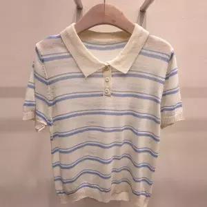 [NS홈쇼핑][샵앤] 여성 카라넥 단추오픈 단가라 여름 반팔 니트 티셔츠 21DS-WKN-5179-소라..