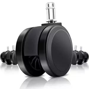 교체 사무실 의자 바퀴 캐스터 책상 롤링 롤러 원목 바닥용 모든 층에 안전한 5세트