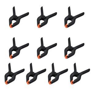 10피스 56인치 소형 사진 배경 클립 목공 클램프 지원 스프링 머슬린 캔버스 종이 스튜디오 검은색