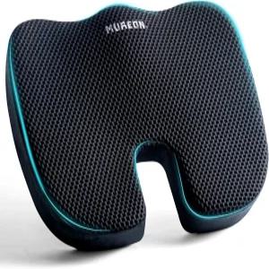 사무용 의자용 무레온 시트 쿠션 자동차용 대형 메모리 폼 미끄럼 방지 커버가 있는 인체공학적 엉덩이