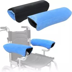 휠체어 팔걸이 커버 패드 2개 쿠션 2-in-1 리버시블 전동 운반용 사무용 의자 패딩 성인 노인 장애인용