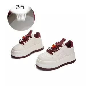 엘럽 화이트 여성 캐주얼 봄가을 하이탑 착화 슈즈 리얼가죽 운동화 통굽 흡막창 박템1