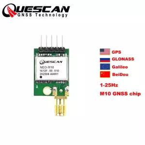 QUESCAN M10050 M10 GPS Galileo BeiDou GLONASS 모듈 활성 안테나 GNSS 수신기 Arduino ESP32 NMEA UBX