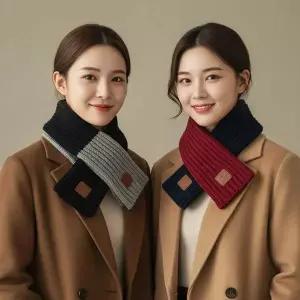 따뜻한 겨울 쁘띠 니트 목도리 짧은 스카프 패션 방한 머플러