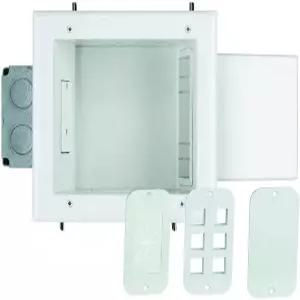 확장 가능한 인월 TV 콘센트 박스 20암페어 듀플렉스 리셉터클 및 AV/HDMI 케이블 관리를 위한 3가지 교체