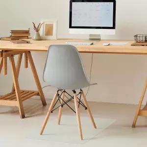 하드우드 바닥 직사각형 28인치 x 30인치 의자용 소형 책상 보호 매트 로우 파일 및 투명 사무용