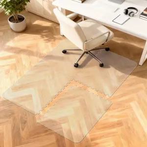 하드우드 바닥용 블본 혁신적 퍼즐 의자 매트 34인치*46.5인치 소재 롤링 헤비 듀티 컴퓨터 패드 사무실 및