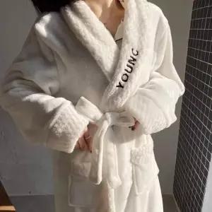 커스텀 로브 남녀공용 무지 샤워가운 목욕가운 호텔 커플 로브