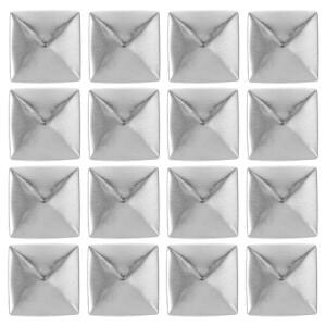 100개 피라미드 다리미판용 스틸제 스터드 스파이크 의류용 접착 리벳 패션 액세서리 사각형 플랫 백 메탈