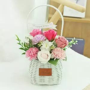 카네이션 꽃바구니 어버이날 스승의날 선물용 생화 꽃단지