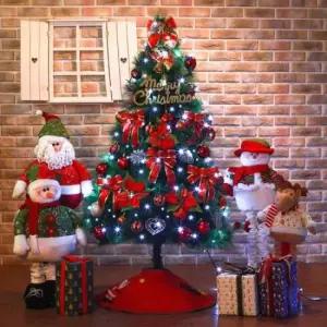 크리스마스트리 레드 리본 장식 트리 전구 포함 풀세트 150cm