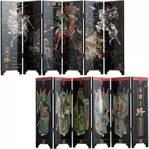 병풍 작은 크기의 회화 스크린 가정 장식 책상 6폭 중국 전통 예술 미니 칸막이 오페라