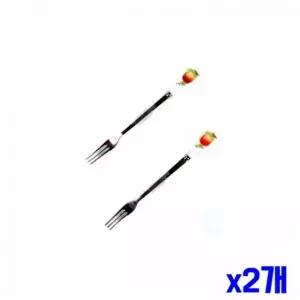 [콩심팥심]과일포크 2P 20세트 복숭아 디자인 티포크