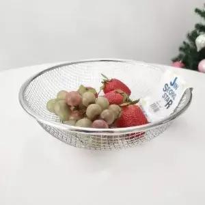 [콩심팥심]과일바구니 중형 와이어 바스켓 과일트레이 업소용 수납 정리함