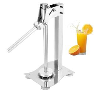 QWORK 헤비 듀티 수동 데스크톱 레몬 착즙기, 304 스테인리스 다기능 오렌지 착즙기 과일 및 미끄럼 방지 손잡이가 있는 너트 크러셔