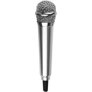 팬소프트틱스 실버 미니 싱잉 마이크 노래방 5MM 콘덴서 휴대용 휴대폰 노트북 무선