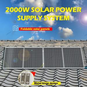 2000W 태양광 패널 12V 충전기 DC 100A 컨트롤러 포함 야외 캠핑 휴대폰 핸드폰 자동차용