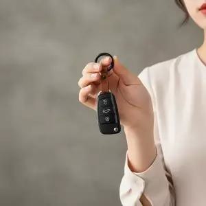 [콩심팥심]소가죽 자동차 키홀더 고급 스마트키 고리 가죽 열쇠고리 스트랩