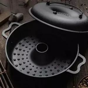 [콩심팥심]군고구마냄비 28CM 직화구이 무쇠 냄비