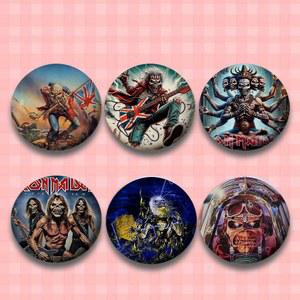 밴드 H 아이언 M 메이든 주석판 소프트 버튼 핀 브로치 금속 쥬얼리 액세서리 모자 가방