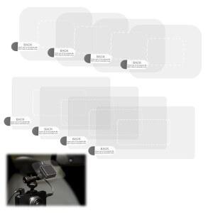 8PCS 윈드실드 대시캠 스티커 투명 정전기 방수 카메라 필름 내구성 재사용 가능한 자동차용 장착용 블랙박스