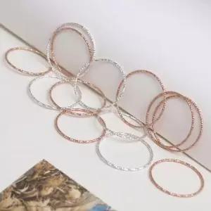 우정반지 92.5 실버 레이어드 컷팅 마디 실 은 반지 택1