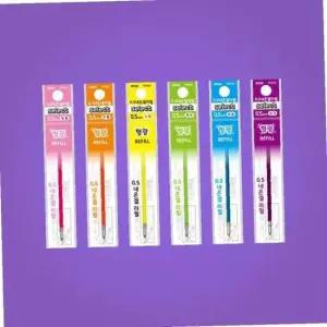 자바 0.5 콘타입 네온겔 리필 6색 형광멀티펜용 1타 12개입