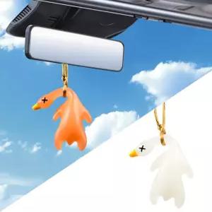 자동차 인테리어 미러용 UV 색상 변경이 가능한 에너차지 귀여운 로스트 덕 따뜻한 느낌의 걸이 장식