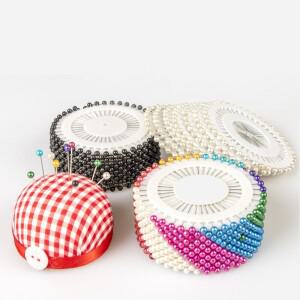 원형 구슬 바늘 컬러 큰 머리 고정 의류 수직 절단 진주 위치 DIY 바느질 용품